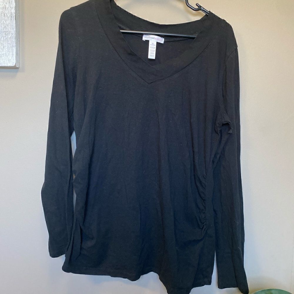 Ambiance Maternity X-Large Black Long Sleeve Shirt